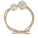 Haargummiset mit Deko - Beige