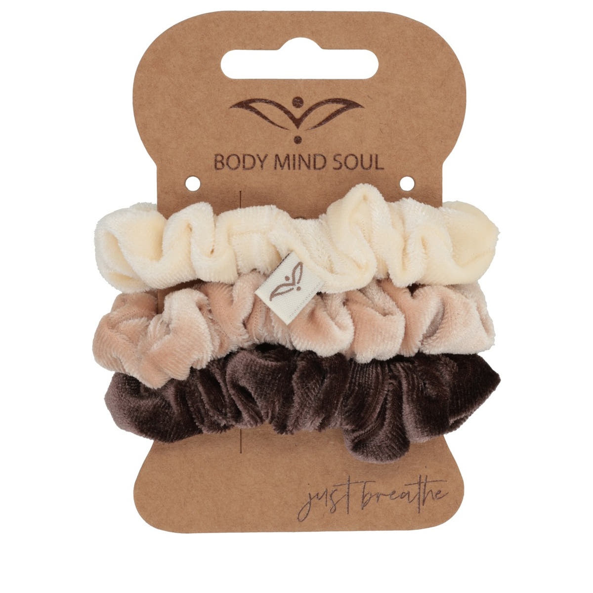 Scrunchie Yoga - Crema, Beige, Marrone Scuro