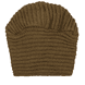 Knitted turban cap, khaki