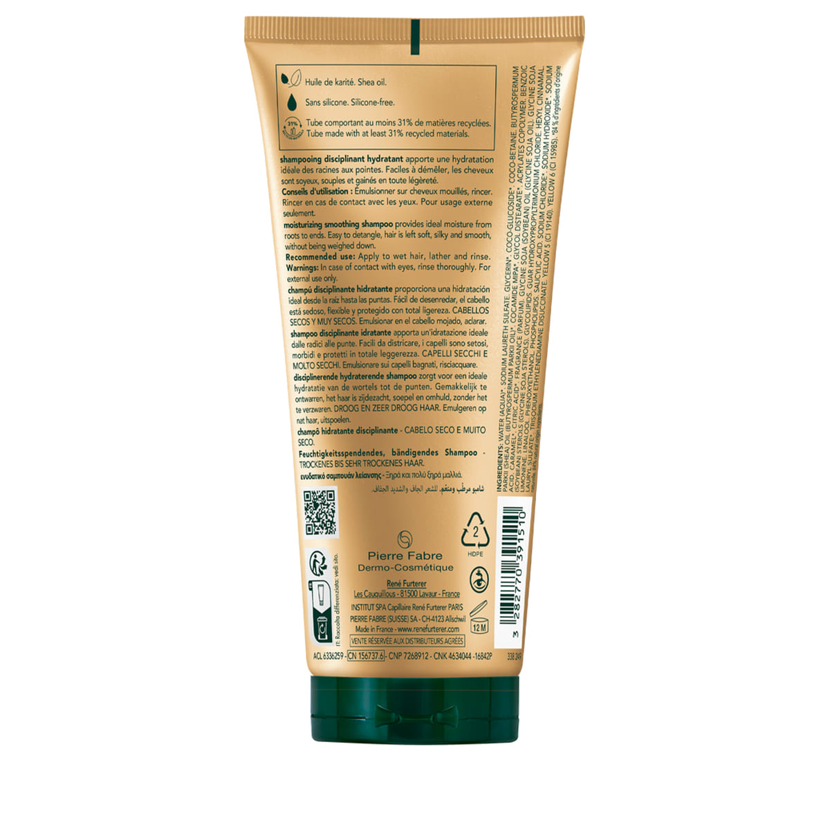 Feuchtigkeitsspendendes glättendes Shampoo für trockenes Haar