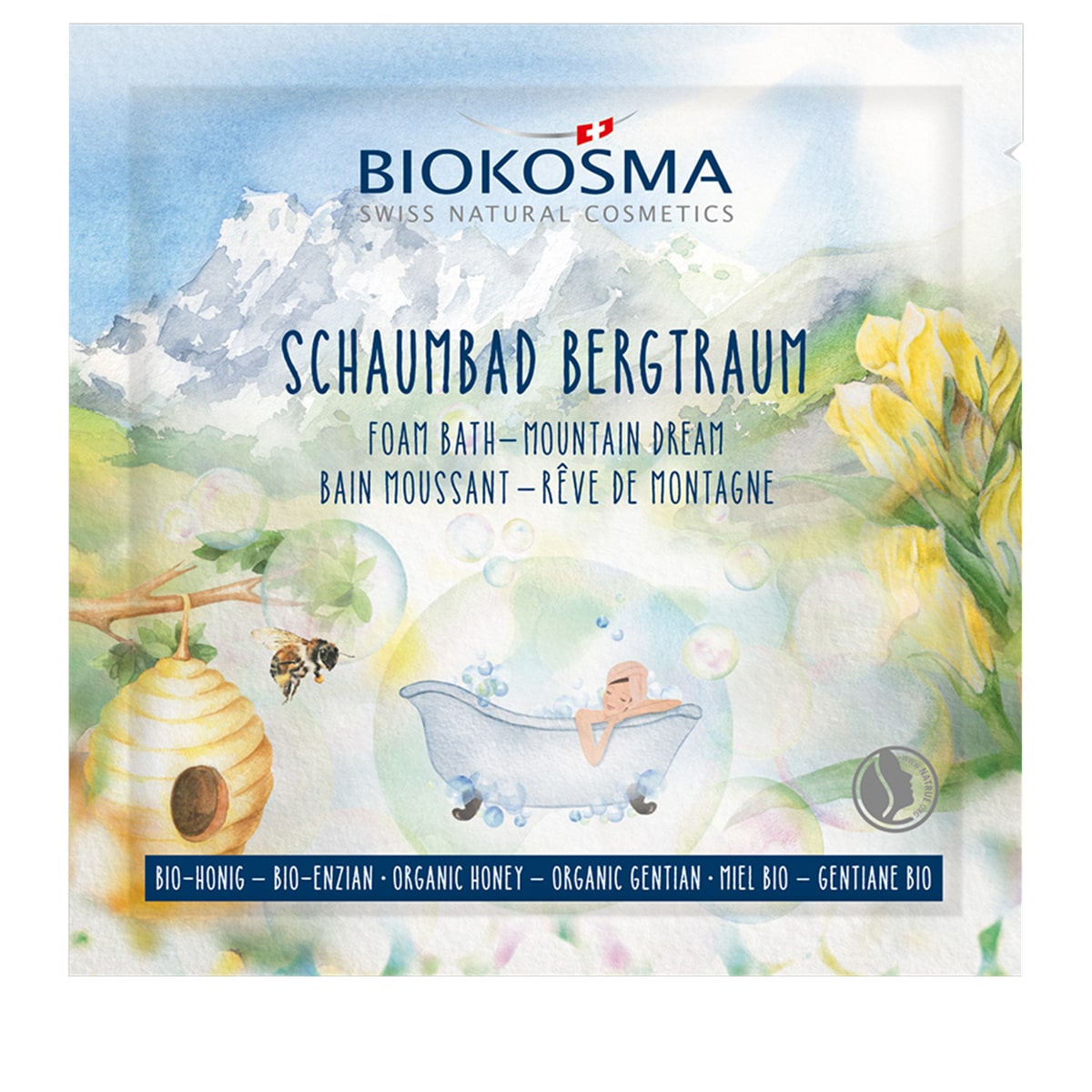 Bain moussant rêve de montagne miel BIO - gentiane BIO Sachet