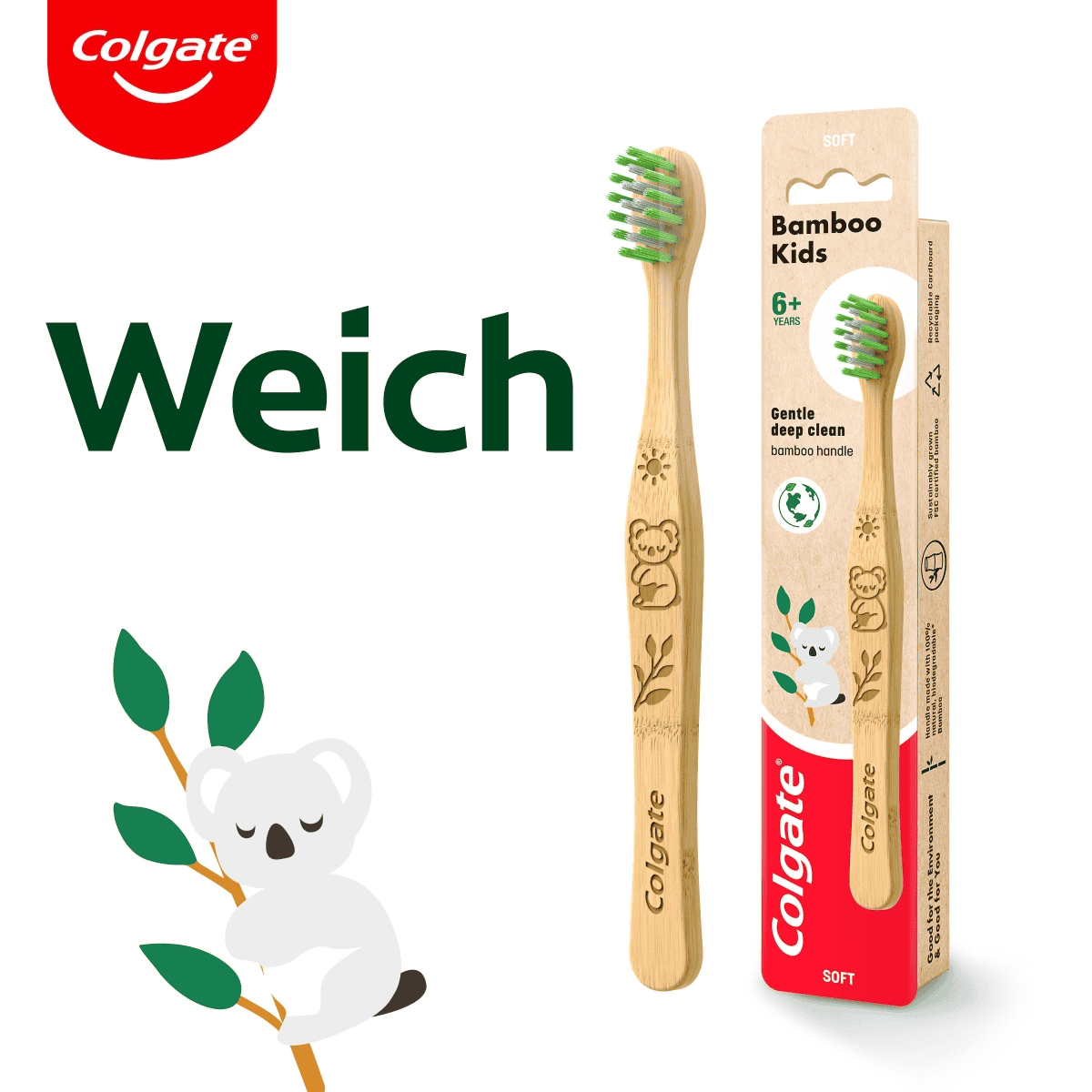 Spazzolino Bamboo per Bambini Orso/Koala 6+