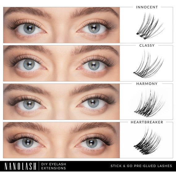 Diy Eyelash Extensions Stick & Go Pre-Glued Lashes Harmony