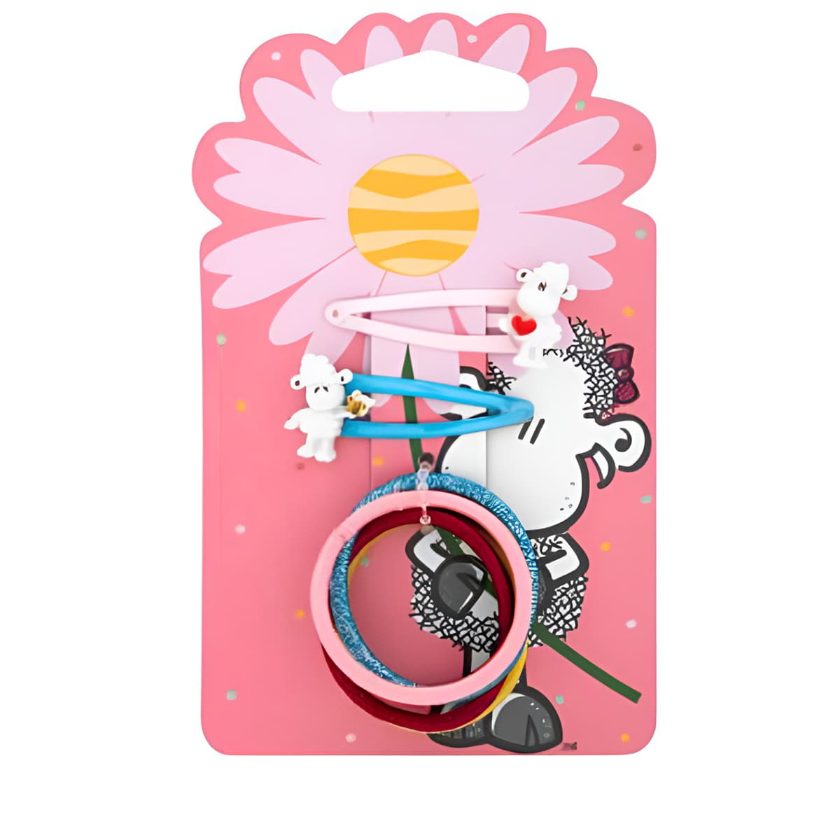 Hair Clip and Hair Tie Set Sheep