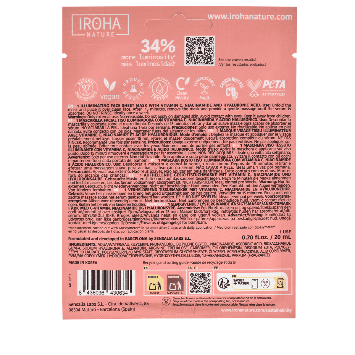 Illuminating Face Sheet Mask with Vitamin C