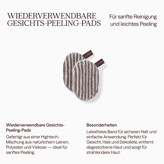 Wiederverwendbare Peeling- & Reinigungspads Gesicht - 2er Set