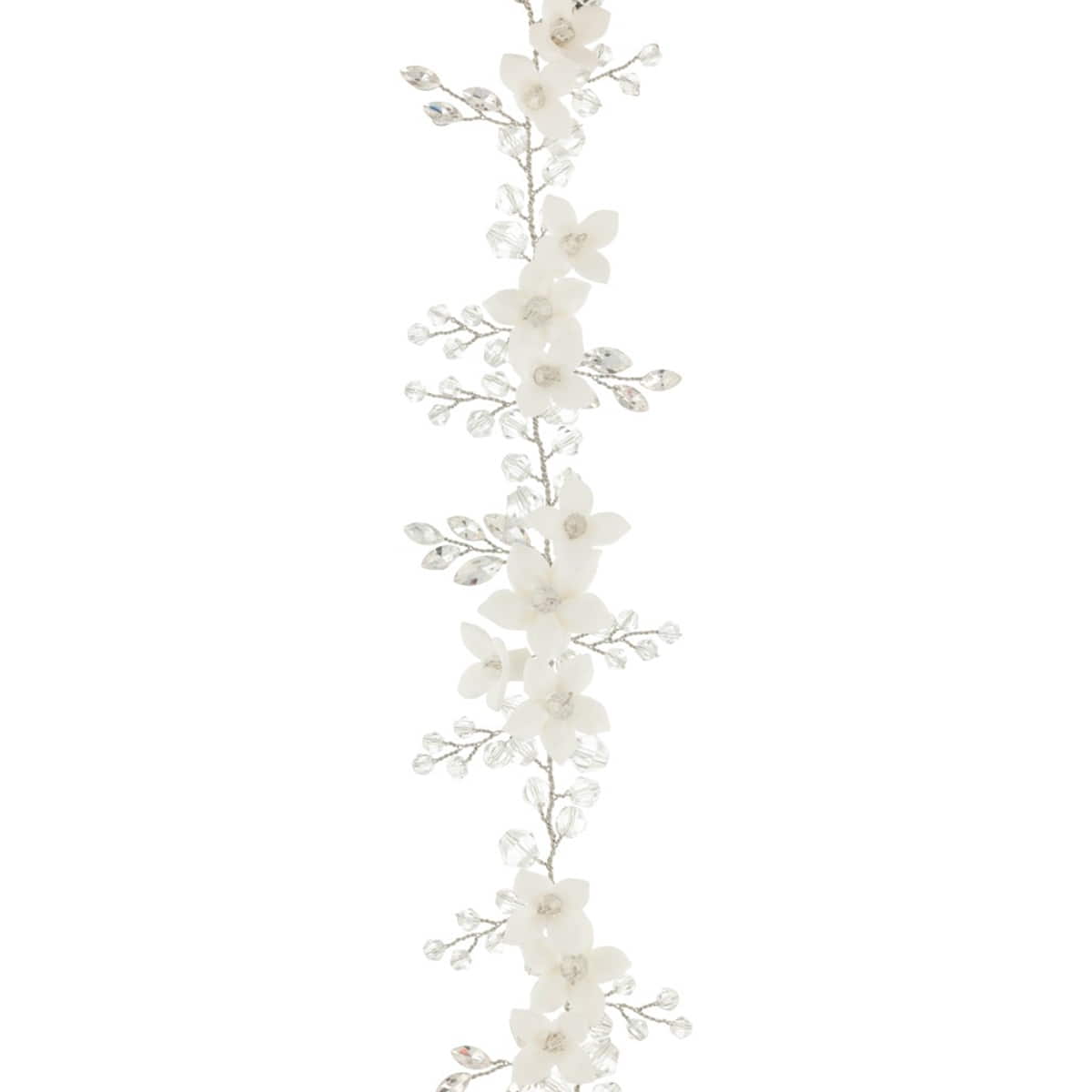 Bandeau Avec Fleurs En Céramique & Pierres Taillées