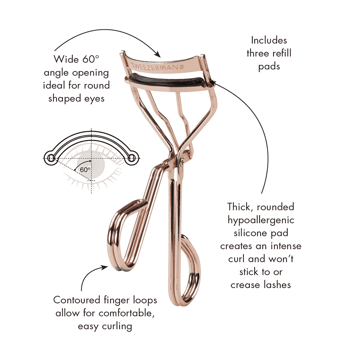 Pro Curl Eyelash Curler Rosé Gold