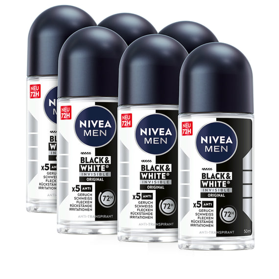 Multipack Deo Roll-on Black & White Invisible Original Uomo