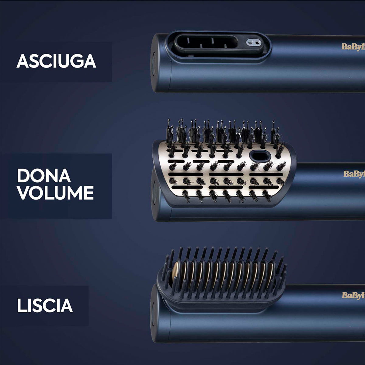 Spazzola ad Aria Air Wand blu/oro AS6550CHE