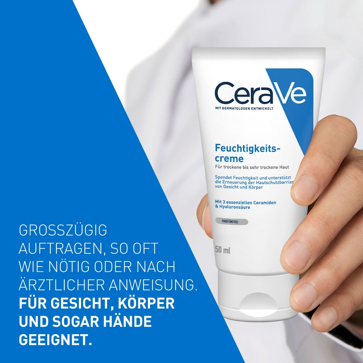 Feuchtigkeitscreme für trockene Gesichts- und Körperhaut