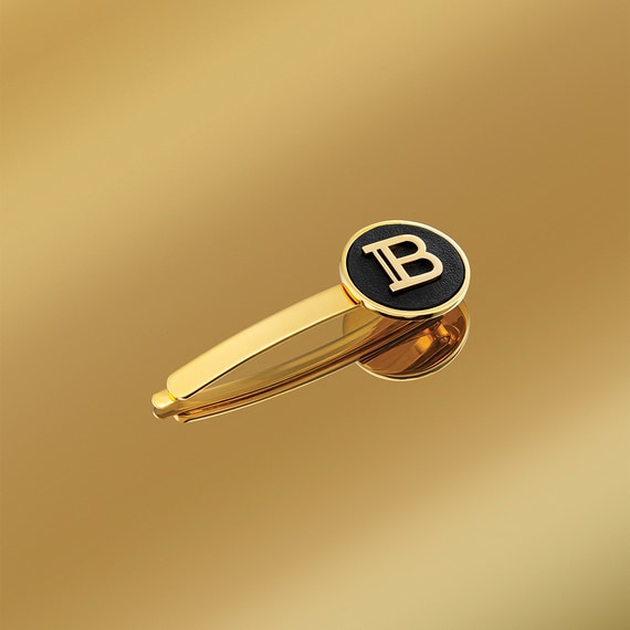 Gold Plated Hair Slide Logo