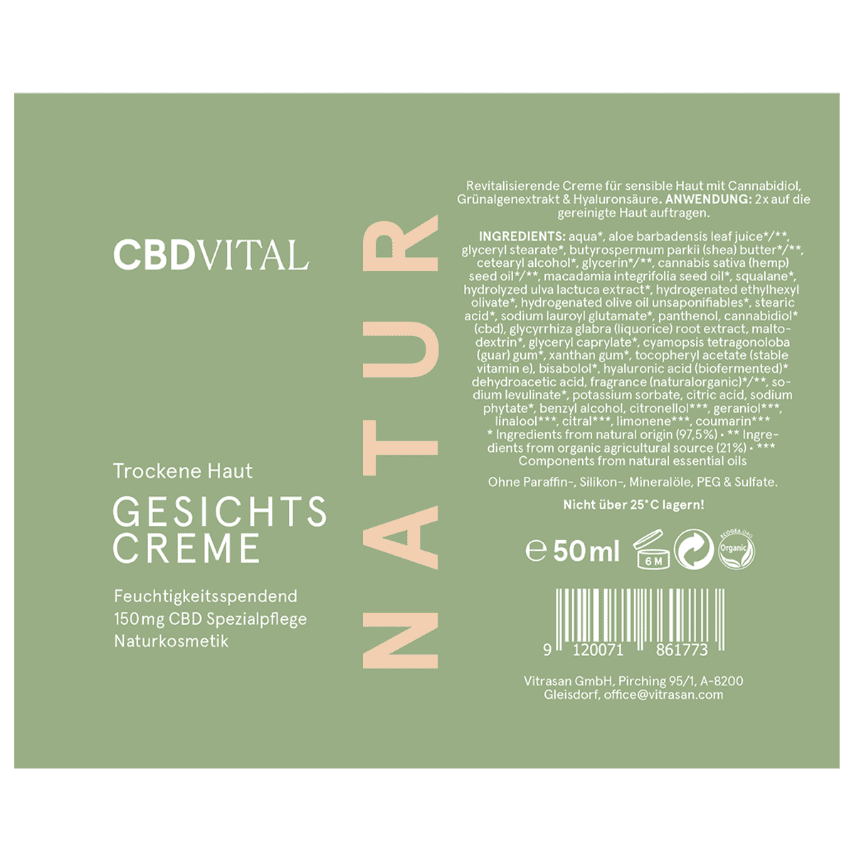 CBD Gesichtscreme trockene Haut