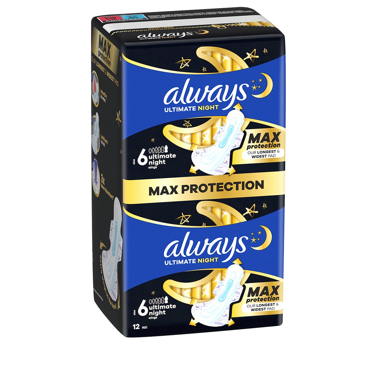 Binde Ultimate Night - Protection Maximale Avec Ailes Grand Pack - 12 pcs.
