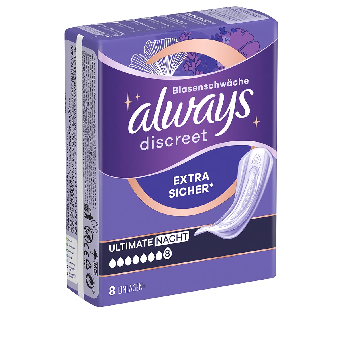 Incontinence Pads Ultimate Night - 8 Pcs.