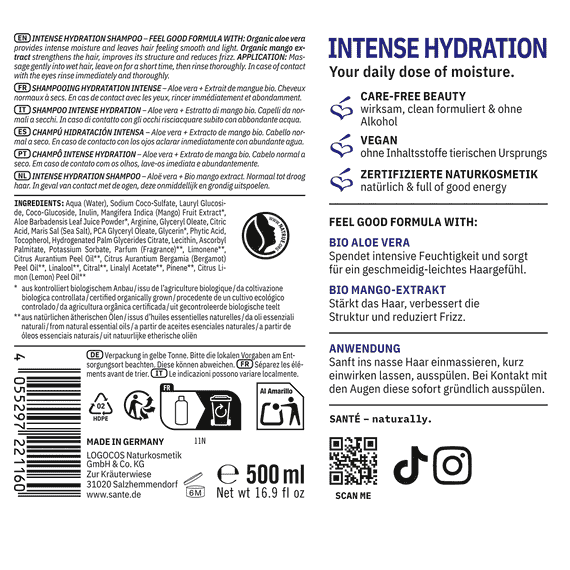 Santé Intense Hydration Shampoo