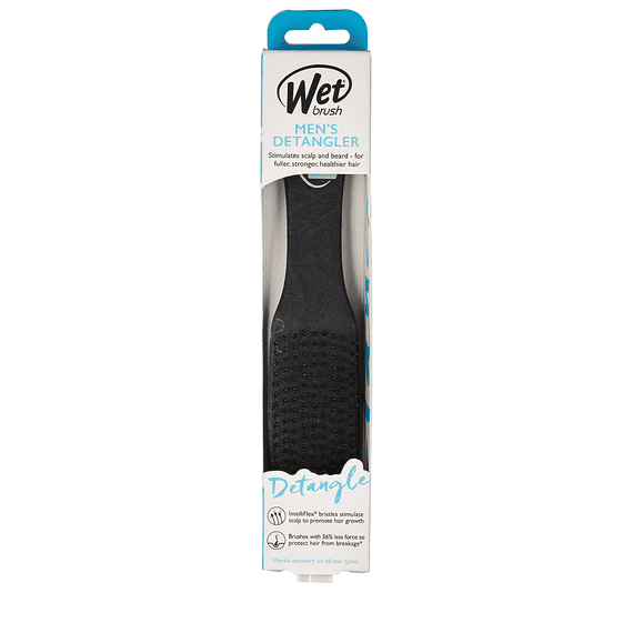 Men Detangler Black Leather