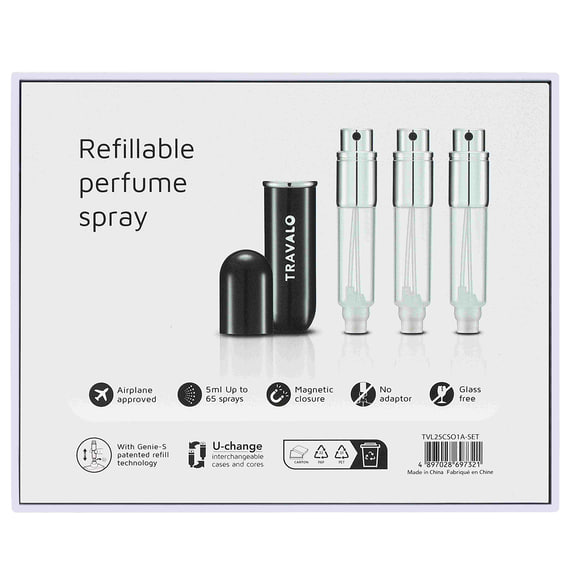  Parfümzerstäuber Classic Magnetic Set Black
