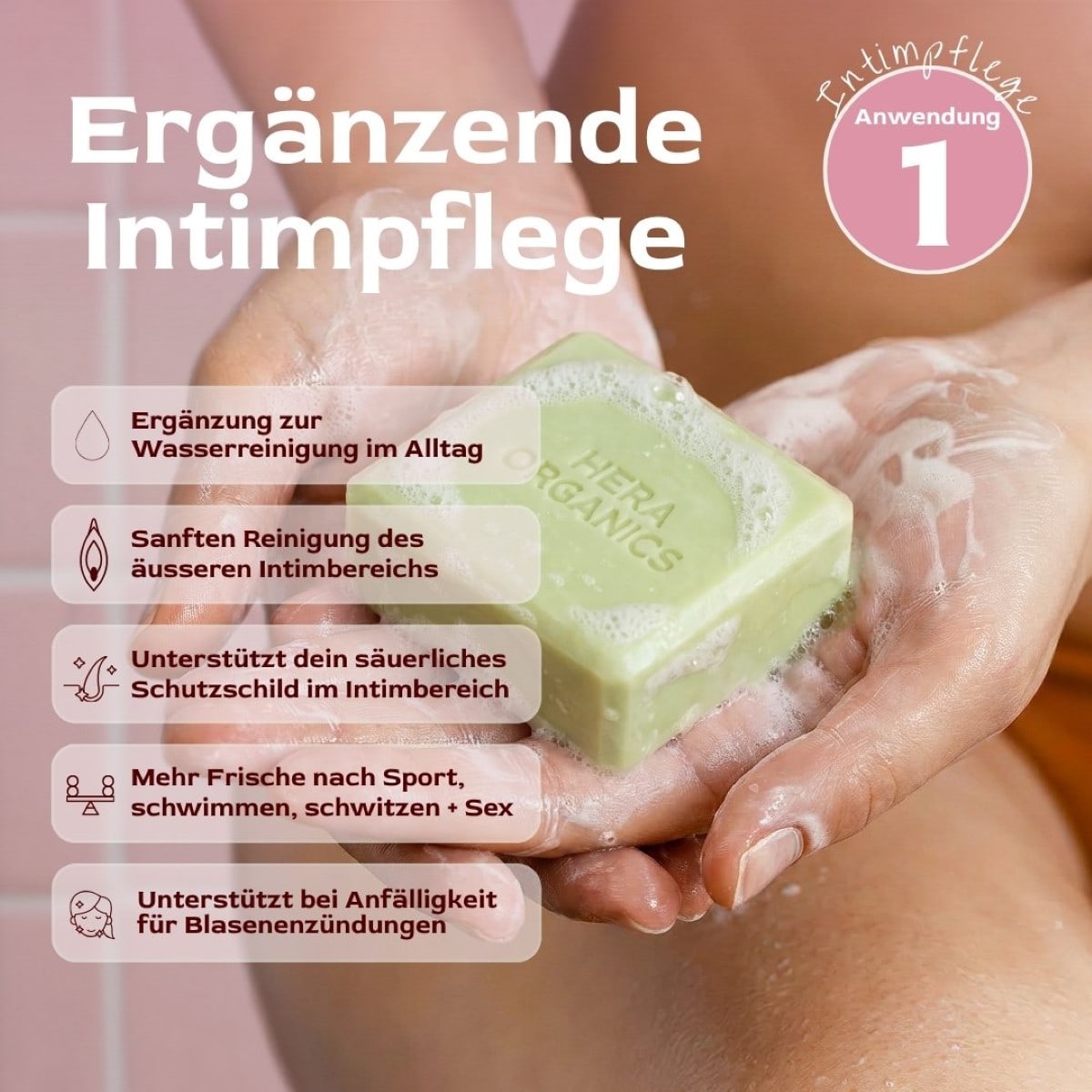 2in1 Intim- & Schwammseife inkl. Netzbeutel