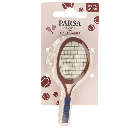 Molletta per capelli in acrilico a forma di racchetta da tennis