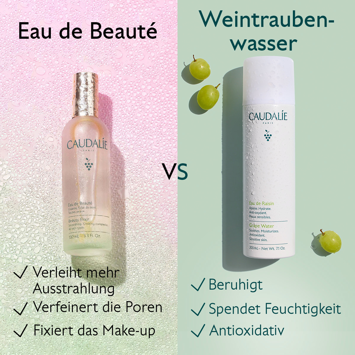 Weintrauben Gesichtswasser