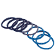 Supersoft hair tie, blue, 8 pieces