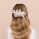 Forcina per capelli con fiori di tulle e perle, bianco, 2 pezzi