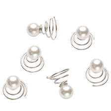 Curlies, white, 1 cm