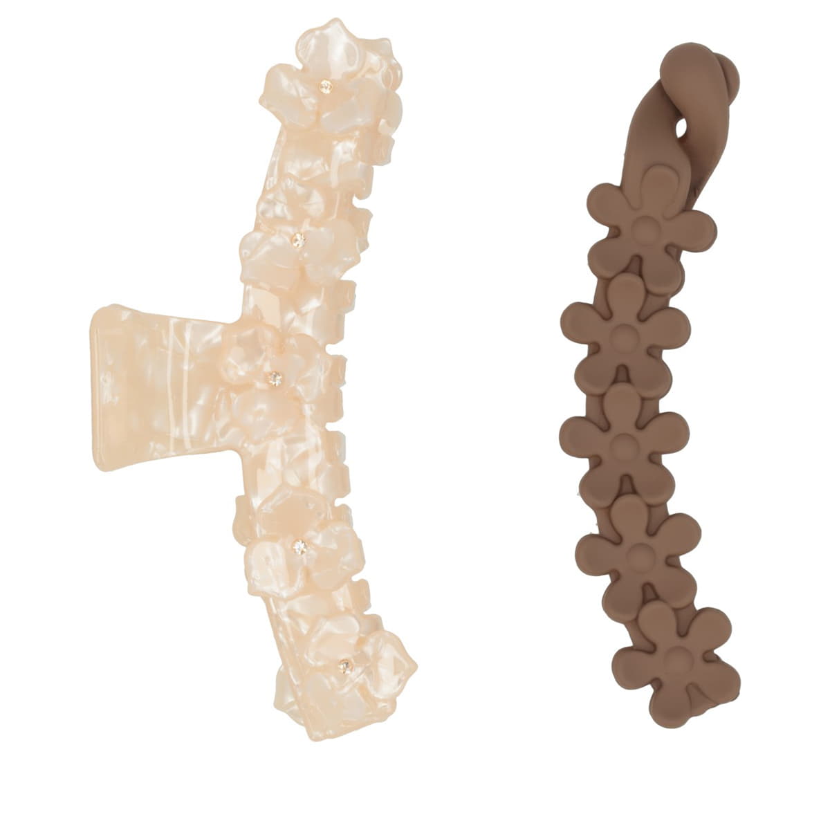 Clip Set - Ivory, Brown