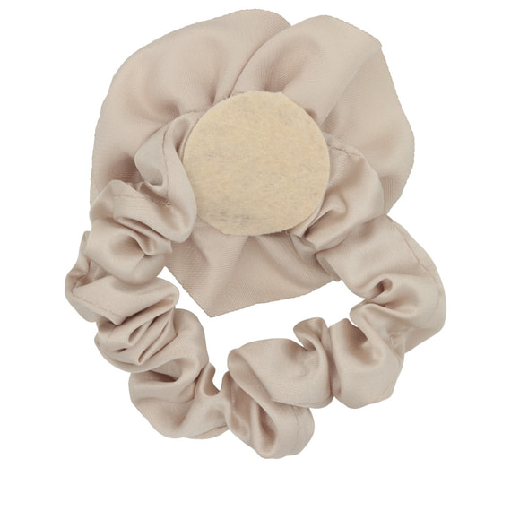 Scrunchie With Rose - Beige