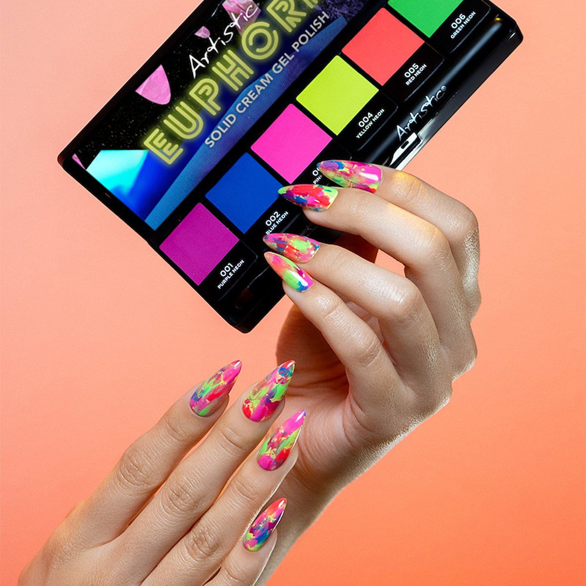 Cream Gel Palette, Euphoria Neons, Brush