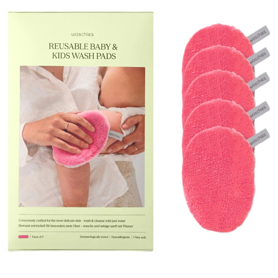 Wiederverwendbare Baby- & Kinderwaschpads - 5er Set