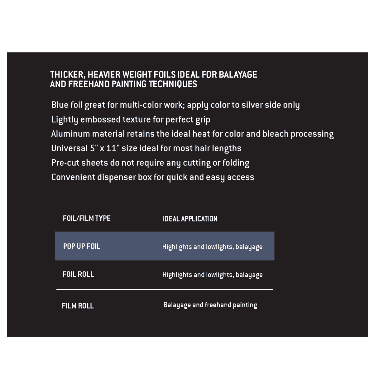 5x11" Blue Pop Up Foil 500 sheets