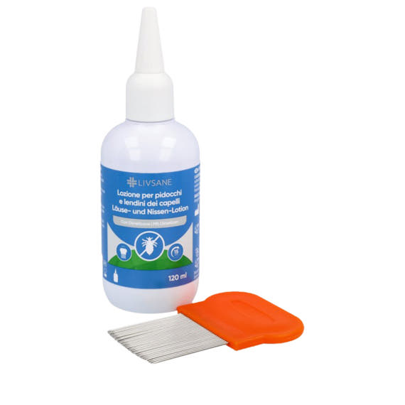Lotion anti-poux et lentes Diméthicone avec peigne