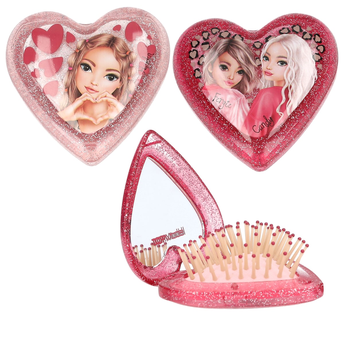 Klapphaarbürste Herzform Leoheart