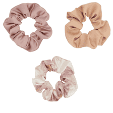 Yoga Scrunchie - Print, Pink & Light Brown