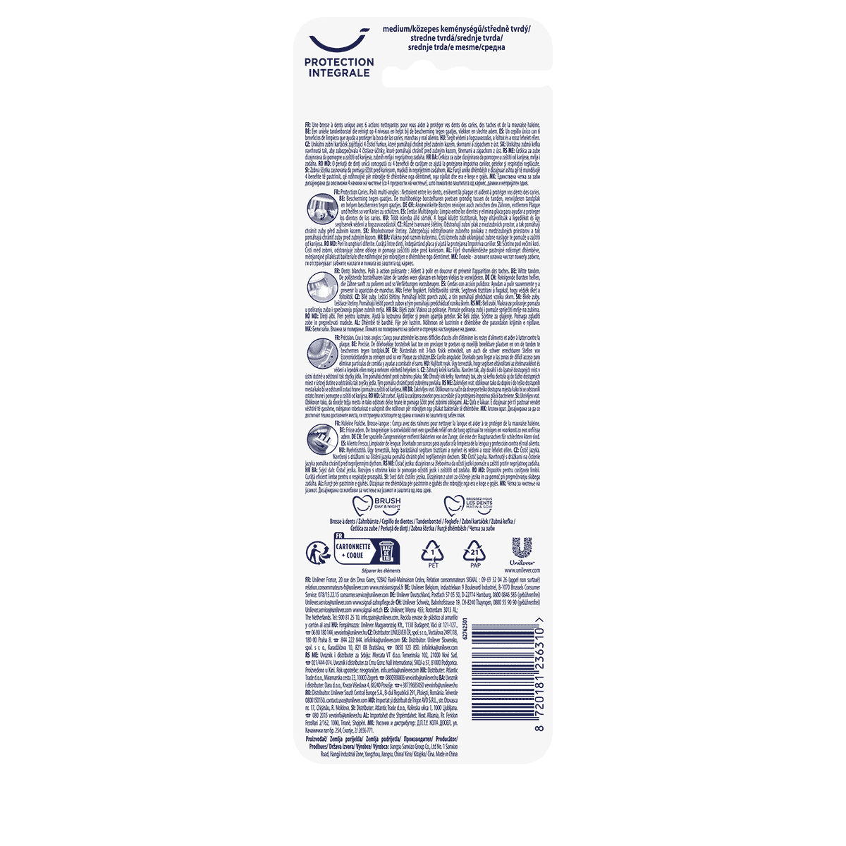 Zahnbürsten Protection Integrale Medium - 4er Pack
