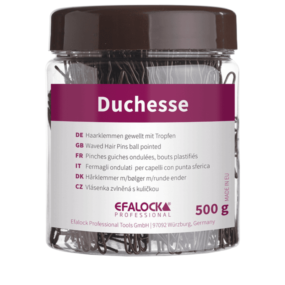 Haarklemmen Duchesse 70 mm Braun