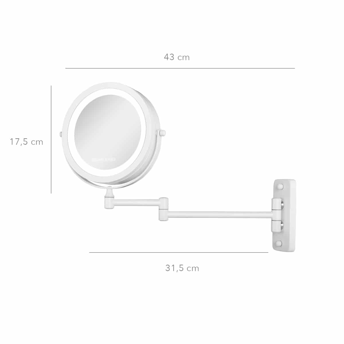 Double-Sided Wall Mirror With LED Light