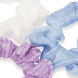 Transparent scrunchie with twisted elastic, 7 cm diameter, 3 pieces