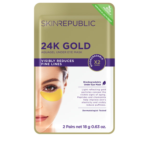 24K Gold Aquagel Under Eye Patches - 2 pairs