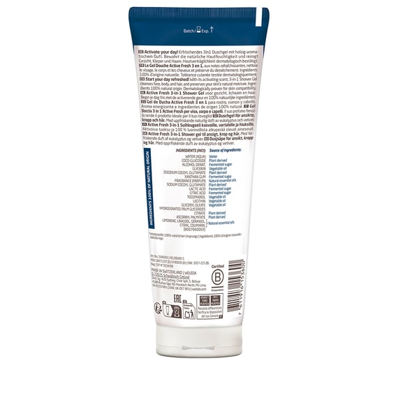 For Men Active Fresh 3in1 Shower Gel