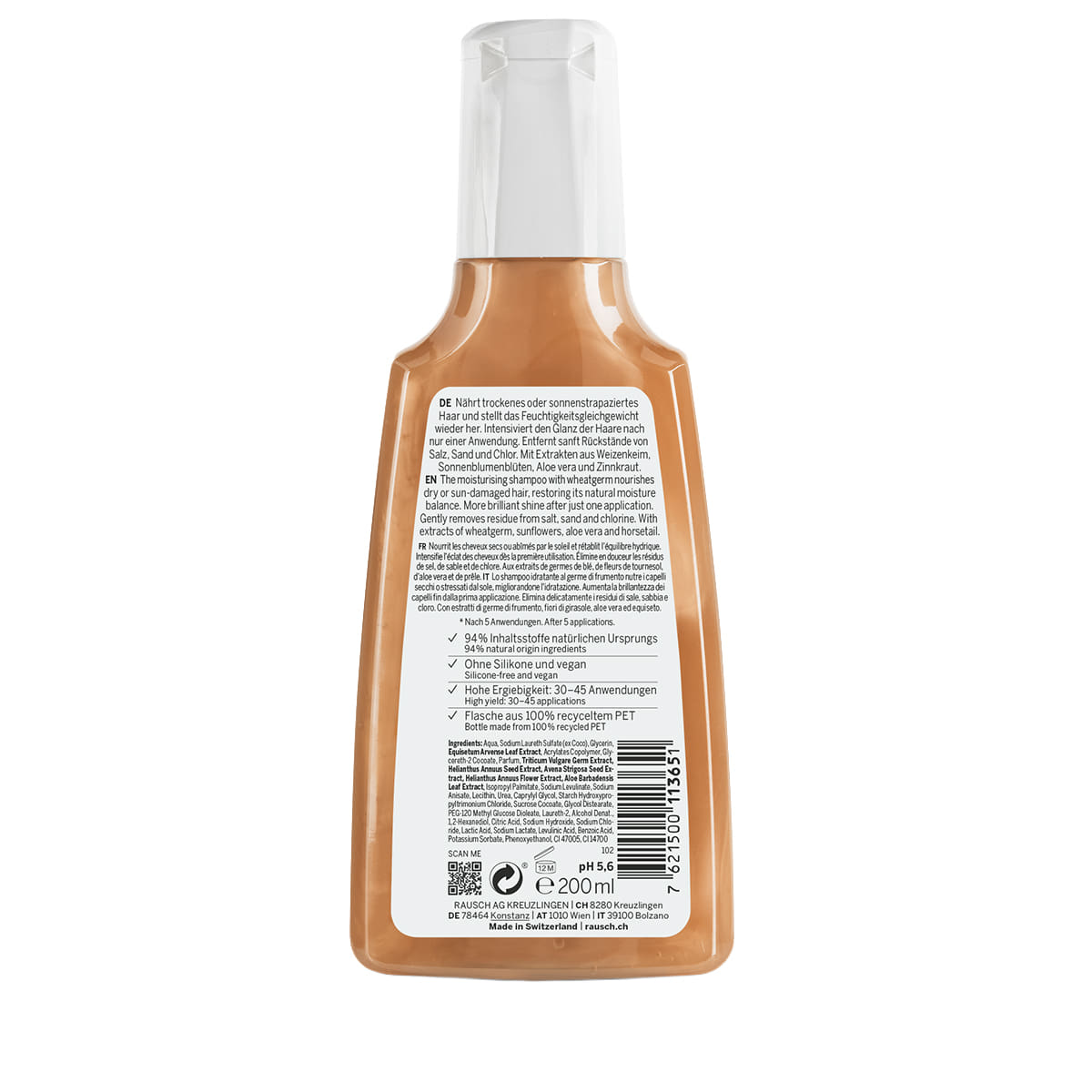 Shampooing hydratant au germe de blé