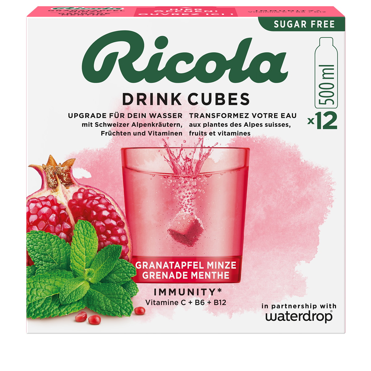 Cubi Bevanda Melograno Menta Senza Zucchero
