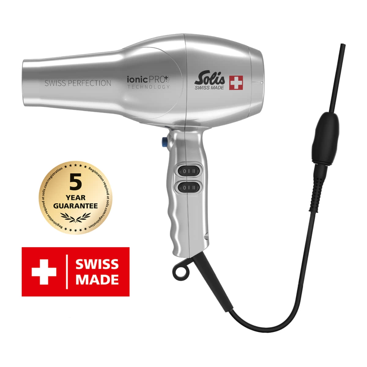 Swiss Perfection 360° ionicPro Silver Type 440 - Cable Length 3 m