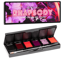 Cream Gel Palette, Rhapsody Reds, Brush