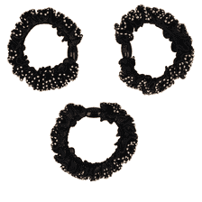 Elastico, nero/oro, 3 pz.