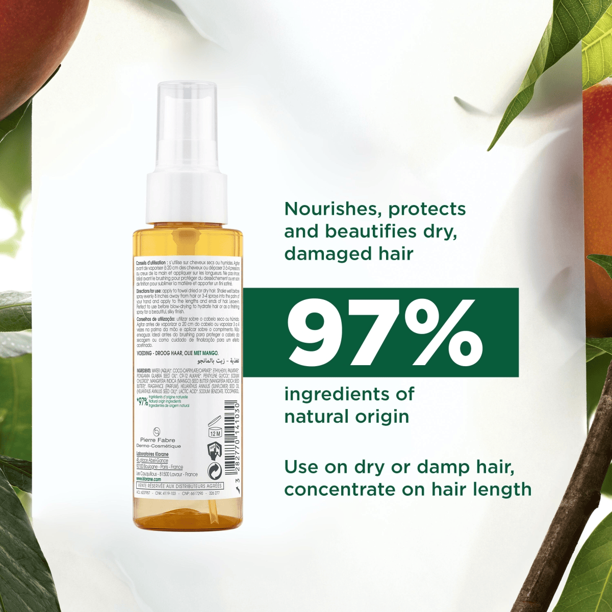 Nourishing Hair Oil for Dry Hair with Mango