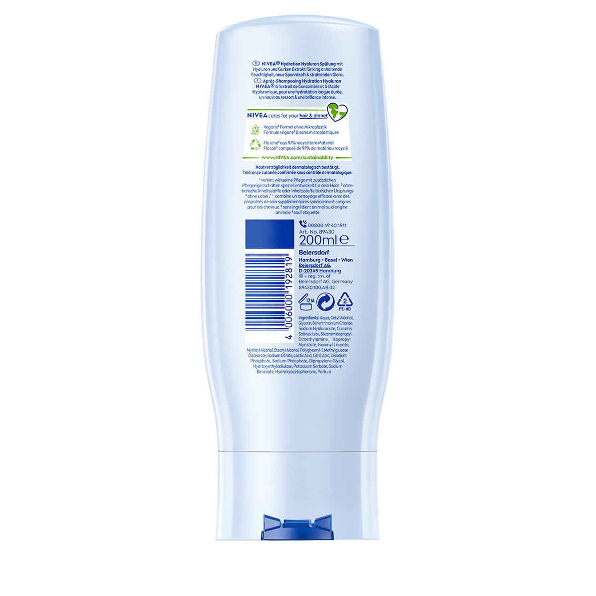 Après-Shampooing Hydratation à l'Acide Hyaluronique