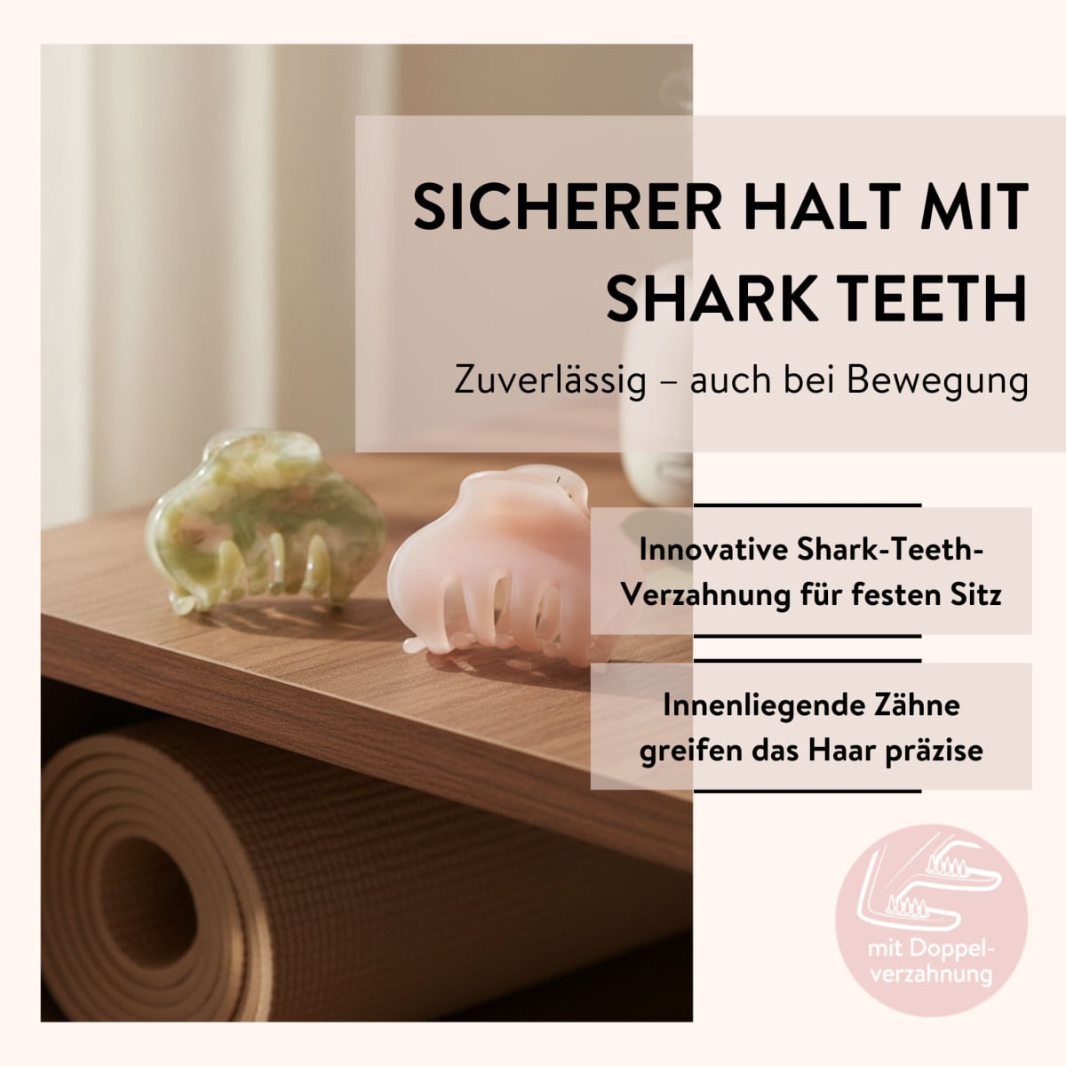 Haarklammer, mehrfarbig, 2Stk.